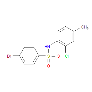 4-BROMO-N-(2-CHLORO-4-METHYLPHENYL)BENZENESULFONAMIDE - Click Image to Close