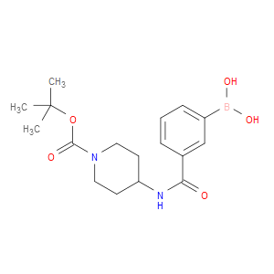 (3-((1-(TERT-BUTOXYCARBONYL)PIPERIDIN-4-YL)CARBAMOYL)PHENYL)BORONIC ACID - Click Image to Close