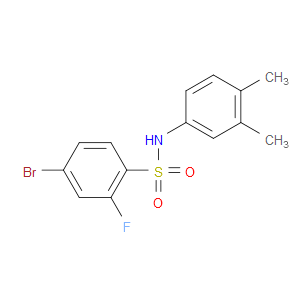 4-BROMO-N-(3,4-DIMETHYLPHENYL)-2-FLUOROBENZENESULFONAMIDE - Click Image to Close