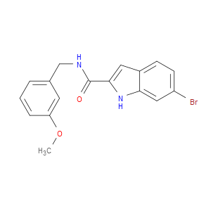 6-BROMO-N-(3-METHOXYBENZYL)-1H-INDOLE-2-CARBOXAMIDE - Click Image to Close