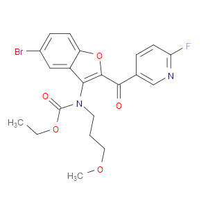 ETHYL (5-BROMO-2-(6-FLUORONICOTINOYL)BENZOFURAN-3-YL)(3-METHOXYPROPYL)CARBAMATE