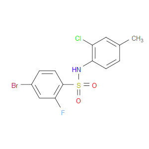 4-BROMO-N-(2-CHLORO-4-METHYLPHENYL)-2-FLUOROBENZENESULFONAMIDE - Click Image to Close