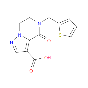 4-OXO-5-(THIOPHEN-2-YLMETHYL)-4,5,6,7-TETRAHYDROPYRAZOLO[1,5-A]PYRAZINE-3-CARBOXYLIC ACID
