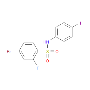 4-BROMO-2-FLUORO-N-(4-IODOPHENYL)-BENZENESULFONAMIDE - Click Image to Close