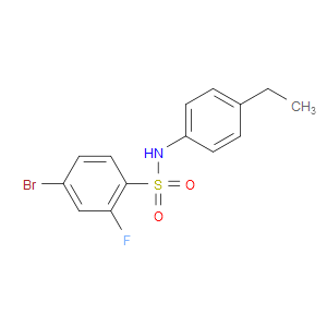 4-BROMO-N-(4-ETHYLPHENYL)-2-FLUOROBENZENESULFONAMIDE - Click Image to Close