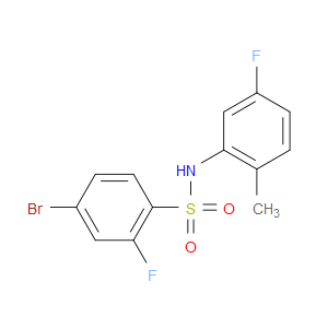 4-BROMO-2-FLUORO-N-(5-FLUORO-2-METHYLPHENYL)BENZENESULFONAMIDE - Click Image to Close