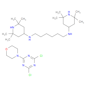 N1,N6-BIS(2,2,6,6-TETRAMETHYLPIPERIDIN-4-YL)HEXANE-1,6-DIAMINE COMPOUND WITH 4-(4,6-DICHLORO-1,3,5-TRIAZIN-2-YL)MORPHOLINE(POLY)