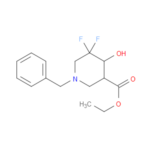 ETHYL 1-BENZYL-5,5-DIFLUORO-4-HYDROXYPIPERIDINE-3-CARBOXYLATE - Click Image to Close