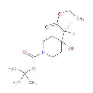 TERT-BUTYL 4-(2-ETHOXY-1,1-DIFLUORO-2-OXOETHYL)-4-HYDROXYPIPERIDINE-1-CARBOXYLATE - Click Image to Close