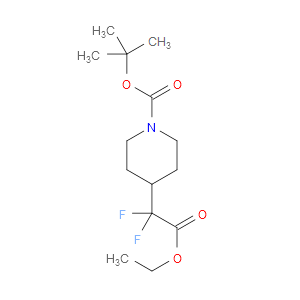 TERT-BUTYL 4-(2-ETHOXY-1,1-DIFLUORO-2-OXOETHYL)PIPERIDINE-1-CARBOXYLATE - Click Image to Close
