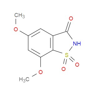 5,7-DIMETHOXYBENZO[D]ISOTHIAZOL-3(2H)-ONE 1,1-DIOXIDE