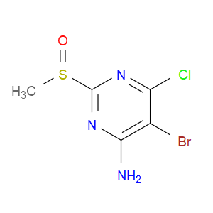 5-BROMO-6-CHLORO-2-METHANESULFINYLPYRIMIDIN-4-AMINE - Click Image to Close