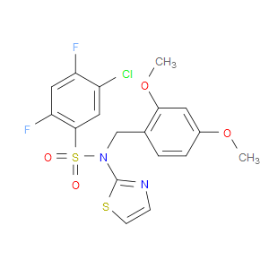 5-CHLORO-N-(2,4-DIMETHOXYBENZYL)-2,4-DIFLUORO-N-(THIAZOL-2-YL)BENZENESULFONAMIDE - Click Image to Close