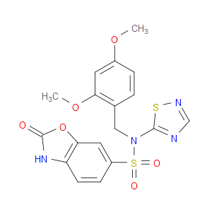 N-(2,4-DIMETHOXYBENZYL)-2-OXO-N-(1,2,4-THIADIAZOL-5-YL)-2,3-DIHYDROBENZO[D]OXAZOLE-6-SULFONAMIDE - Click Image to Close