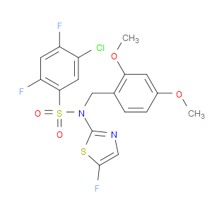 5-CHLORO-N-(2,4-DIMETHOXYBENZYL)-2,4-DIFLUORO-N-(5-FLUOROTHIAZOL-2-YL)BENZENESULFONAMIDE - Click Image to Close