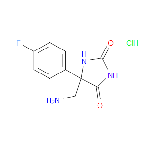 5-(AMINOMETHYL)-5-(4-FLUOROPHENYL)IMIDAZOLIDINE-2,4-DIONE HYDROCHLORIDE