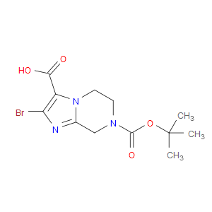2-BROMO-7-(TERT-BUTOXYCARBONYL)-5,6,7,8-TETRAHYDROIMIDAZO[1,2-A]PYRAZINE-3-CARBOXYLIC ACID - Click Image to Close
