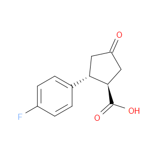(1R,2R)-2-(4-FLUOROPHENYL)-4-OXOCYCLOPENTANE-1-CARBOXYLIC ACID