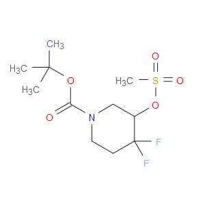 TERT-BUTYL 4,4-DIFLUORO-3-((METHYLSULFONYL)OXY)PIPERIDINE-1-CARBOXYLATE - Click Image to Close