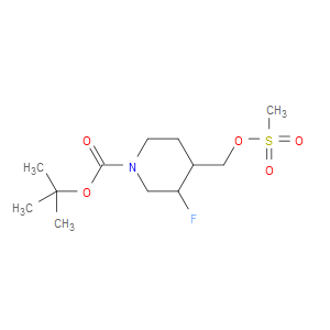 TERT-BUTYL 3-FLUORO-4-((METHYLSULFONYLOXY)METHYL)PIPERIDINE-1-CARBOXYLATE - Click Image to Close