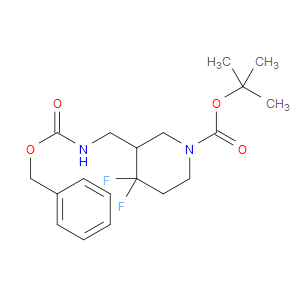 TERT-BUTYL 3-((BENZYLOXYCARBONYLAMINO)METHYL)-4,4-DIFLUOROPIPERIDINE-1-CARBOXYLATE