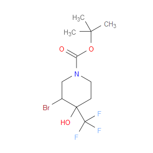 TERT-BUTYL 3-BROMO-4-HYDROXY-4-(TRIFLUOROMETHYL)PIPERIDINE-1-CARBOXYLATE - Click Image to Close