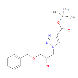 TERT-BUTYL 1-(3-(BENZYLOXY)-2-HYDROXYPROPYL)-1H-1,2,3-TRIAZOLE-4-CARBOXYLATE - Click Image to Close