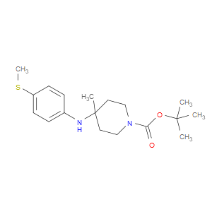 TERT-BUTYL 4-METHYL-4-((4-(METHYLTHIO)PHENYL)AMINO)PIPERIDINE-1-CARBOXYLATE