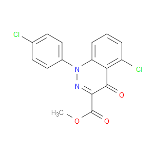 METHYL 5-CHLORO-1-(4-CHLOROPHENYL)-4-OXO-1,4-DIHYDROCINNOLINE-3-CARBOXYLATE - Click Image to Close
