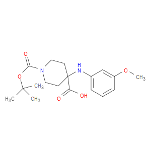 1-TERT-BUTOXYCARBONYL-4-(3-METHOXYANILINO)PIPERIDINE-4-CARBOXYLIC ACID - Click Image to Close