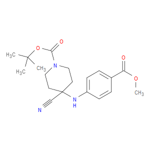 TERT-BUTYL 4-CYANO-4-((4-(METHOXYCARBONYL)PHENYL)AMINO)PIPERIDINE-1-CARBOXYLATE