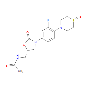 (S)-N-((3-(3-FLUORO-4-(1-OXIDOTHIOMORPHOLINO)PHENYL)-2-OXOOXAZOLIDIN-5-YL)METHYL)ACETAMIDE - Click Image to Close