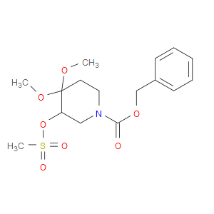 BENZYL 4,4-DIMETHOXY-3-((METHYLSULFONYL)OXY)PIPERIDINE-1-CARBOXYLATE