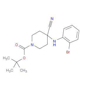 TERT-BUTYL 4-((2-BROMOPHENYL)AMINO)-4-CYANOPIPERIDINE-1-CARBOXYLATE - Click Image to Close