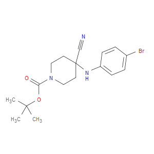 TERT-BUTYL 4-((4-BROMOPHENYL)AMINO)-4-CYANOPIPERIDINE-1-CARBOXYLATE - Click Image to Close