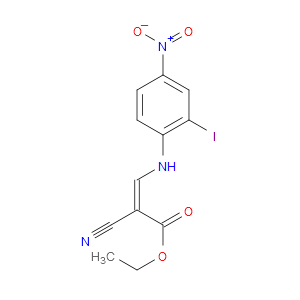 ETHYL 2-CYANO-3-((2-IODO-4-NITROPHENYL)AMINO)ACRYLATE