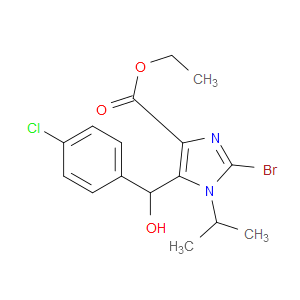 ETHYL 2-BROMO-5-((4-CHLOROPHENYL)(HYDROXY)METHYL)-1-ISOPROPYL-1H-IMIDAZOLE-4-CARBOXYLATE