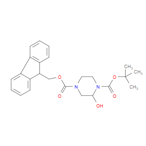 4-((9H-FLUOREN-9-YL)METHYL) 1-TERT-BUTYL 2-HYDROXYPIPERAZINE-1,4-DICARBOXYLATE