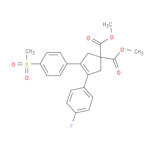 DIMETHYL 3-(4-FLUOROPHENYL)-4-(4-(METHYLSULFONYL)PHENYL)CYCLOPENT-3-ENE-1,1-DICARBOXYLATE