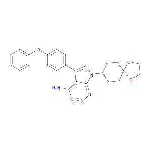 5-(4-PHENOXYPHENYL)-7-(1,4-DIOXASPIRO[4.5]DECAN-8-YL)-7H-PYRROLO[2,3-D]PYRIMIDIN-4-AMINE