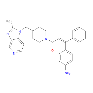 (Z)-3-(4-AMINOPHENYL)-1-(4-((2-METHYL-1H-IMIDAZO[4,5-C]PYRIDIN-1-YL)METHYL)PIPERIDIN-1-YL)-3-PHENYLPROP-2-EN-1-ONE - Click Image to Close
