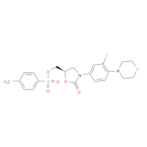 (R)-(3-(3-FLUORO-4-THIOMORPHOLINOPHENYL)-2-OXOOXAZOLIDIN-5-YL)METHYL 4-METHYLBENZENESULFONATE