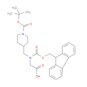 2-((((9H-FLUOREN-9-YL)METHOXY)CARBONYL)((1-(TERT-BUTOXYCARBONYL)PIPERIDIN-4-YL)METHYL)AMINO)ACETIC ACID - Click Image to Close