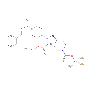 5-TERT-BUTYL 3-ETHYL 2-(1-((BENZYLOXY)CARBONYL)PIPERIDIN-4-YL)-6,7-DIHYDRO-2H-PYRAZOLO[4,3-C]PYRIDINE-3,5(4H)-DICARBOXYLATE