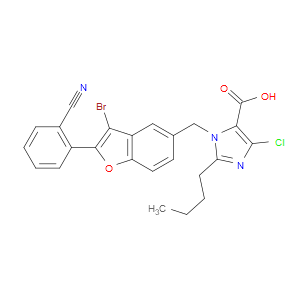1-((3-BROMO-2-(2-CYANOPHENYL)BENZOFURAN-5-YL)METHYL)-2-BUTYL-4-CHLORO-1H-IMIDAZOLE-5-CARBOXYLIC ACID