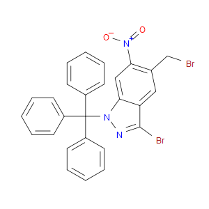 3-BROMO-5-(BROMOMETHYL)-6-NITRO-1-TRITYL-1H-INDAZOLE - Click Image to Close