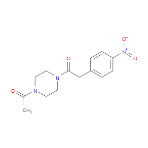 ETHANONE, 1-(4-ACETYL-1-PIPERAZINYL)-2-(4-NITROPHENYL)-