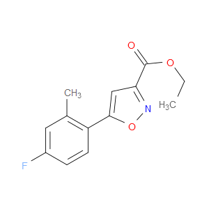 ETHYL 5-(4-FLUORO-2-METHYLPHENYL)ISOXAZOLE-3-CARBOXYLATE - Click Image to Close