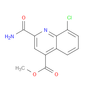 METHYL 2-CARBAMOYL-8-CHLOROQUINOLINE-4-CARBOXYLATE