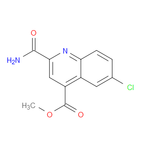 METHYL 2-CARBAMOYL-6-CHLOROQUINOLINE-4-CARBOXYLATE - Click Image to Close